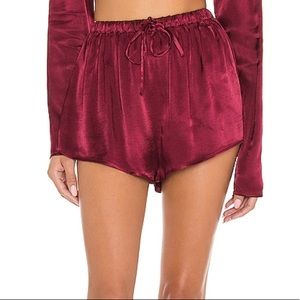 LPA Guilia Shorts Guilia Short in Burgundy Red